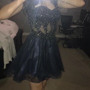 Navy blue blondienite tulle dress